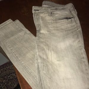 Gray washed skinny jeans